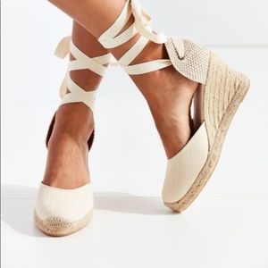Soludos Linen Espadrille Tall Wedge Sandal